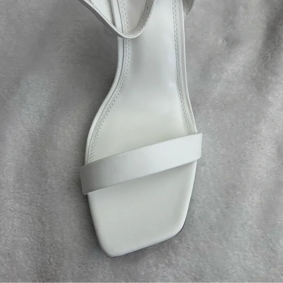 ASOS DESIGN Nali Barely There Heeled Sandals in White Sz US 9 NEW - Picture 5 of 10